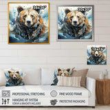 Abstract Representation Of A Bears Movements - Animals Canvas Wall Art