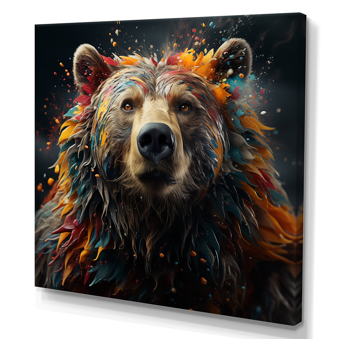 Multicolor Grizzly Bear Grace - Bear Wall Decor