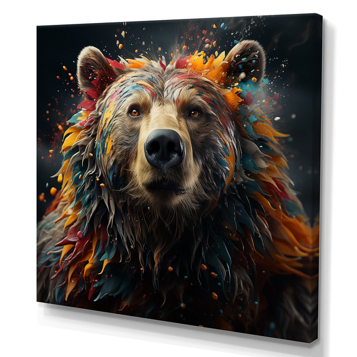 Multicolor Grizzly Bear Grace - Bear Wall Decor