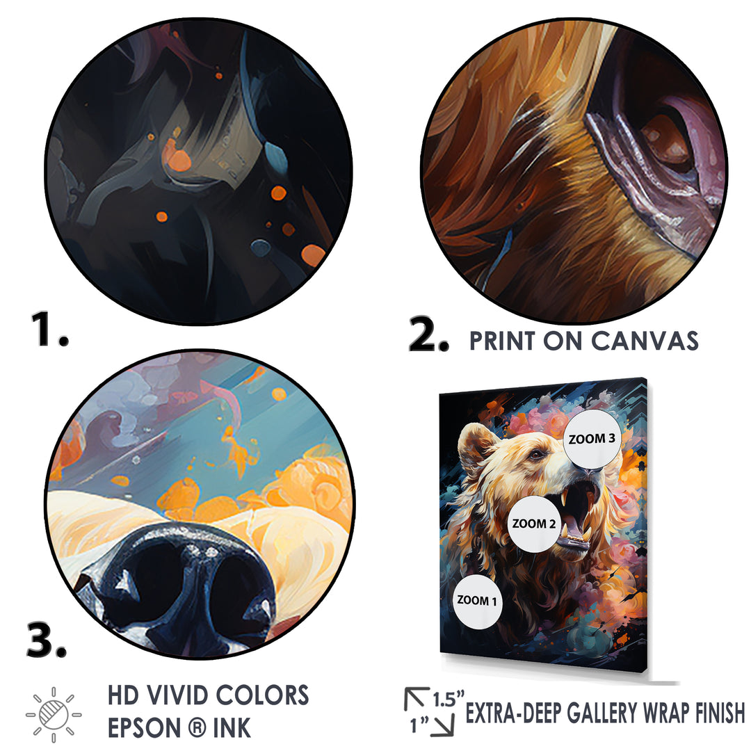 Cosmic Grizzly Bear Journey - Bear Wall Art Prints