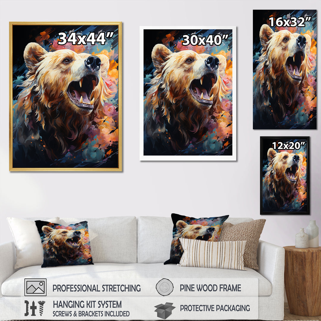 Cosmic Grizzly Bear Journey - Bear Wall Art Prints
