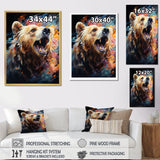 Cosmic Grizzly Bear Journey - Bear Wall Art Prints