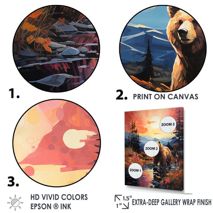 A Grizzly Bear In A Dreamy Retreat - Bear Home Decor Art