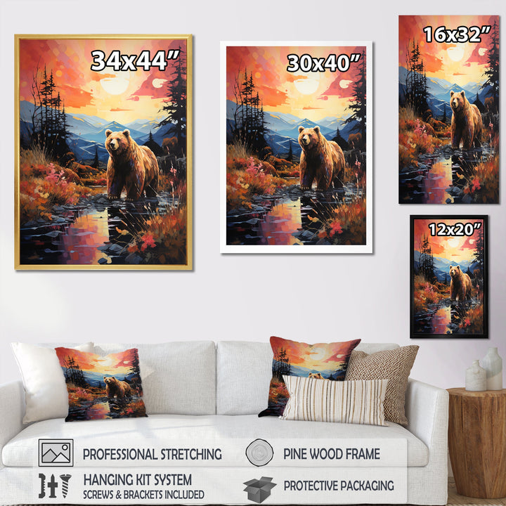 A Grizzly Bear In A Dreamy Retreat - Bear Home Decor Art