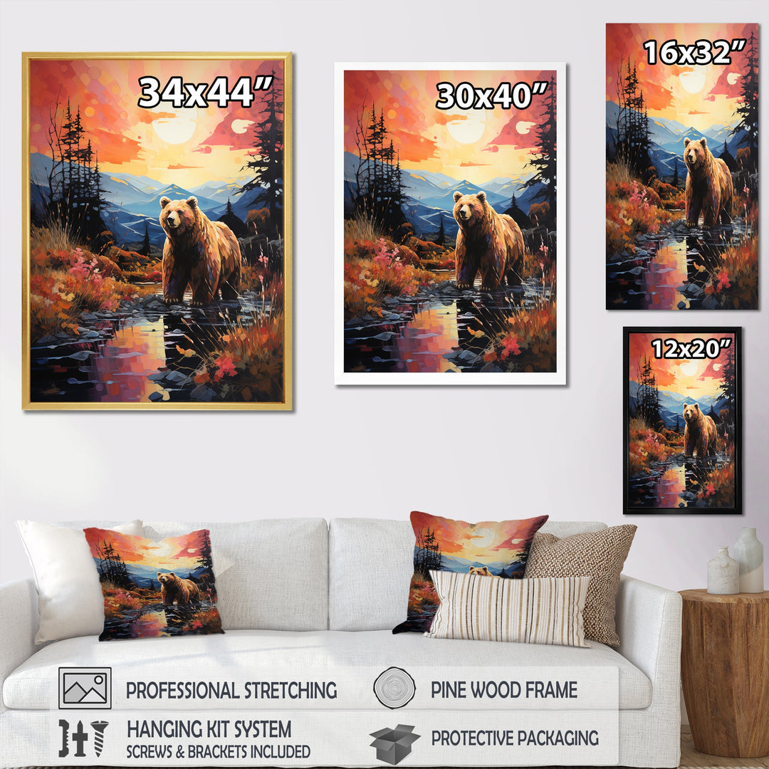 A Grizzly Bear In A Dreamy Retreat - Bear Home Decor Art