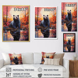 A Bear In A Dreamy Retreat - Bear Living Room Wall Art