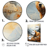 Majestic Mountain And Bear - Bear Canvas Wall Art