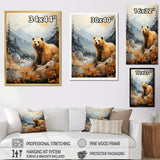 Majestic Mountain And Bear - Bear Canvas Wall Art