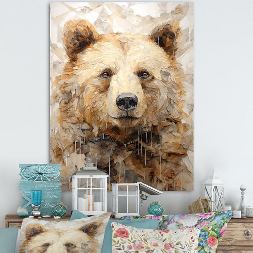 Minimalism Bear In Ice - Bear Wall Decor