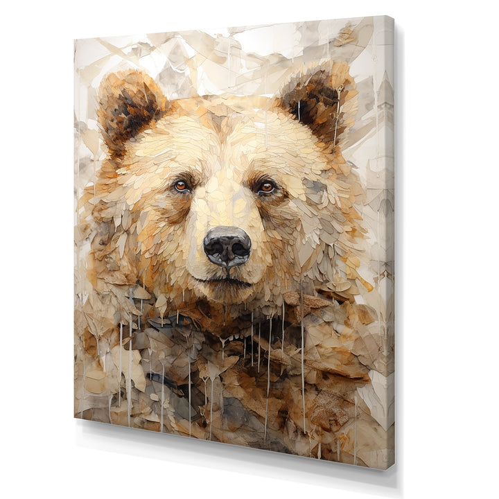Minimalism Bear In Ice - Bear Wall Decor