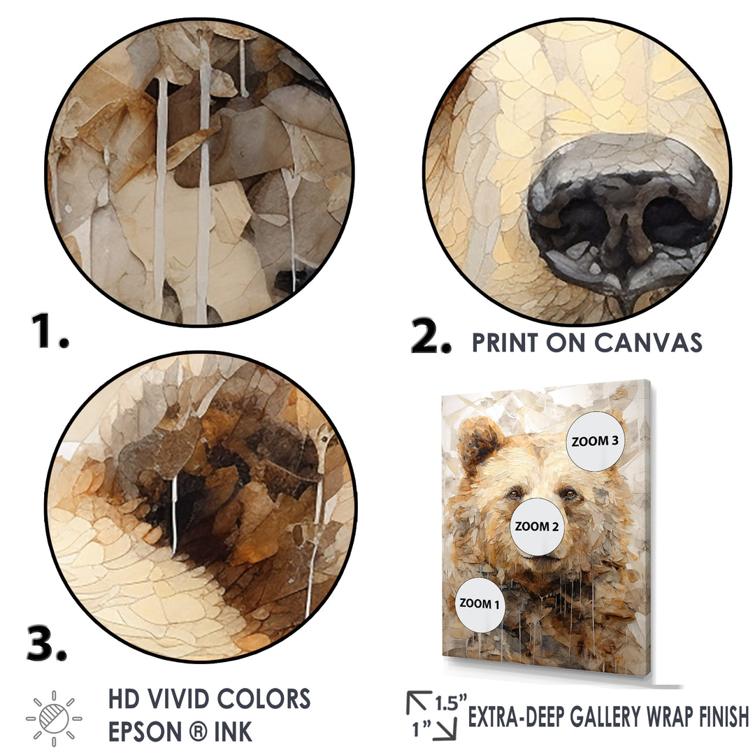Minimalism Bear In Ice - Bear Wall Decor