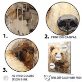 Minimalism Bear In Ice - Bear Wall Decor