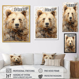 Minimalism Bear In Ice - Bear Wall Decor