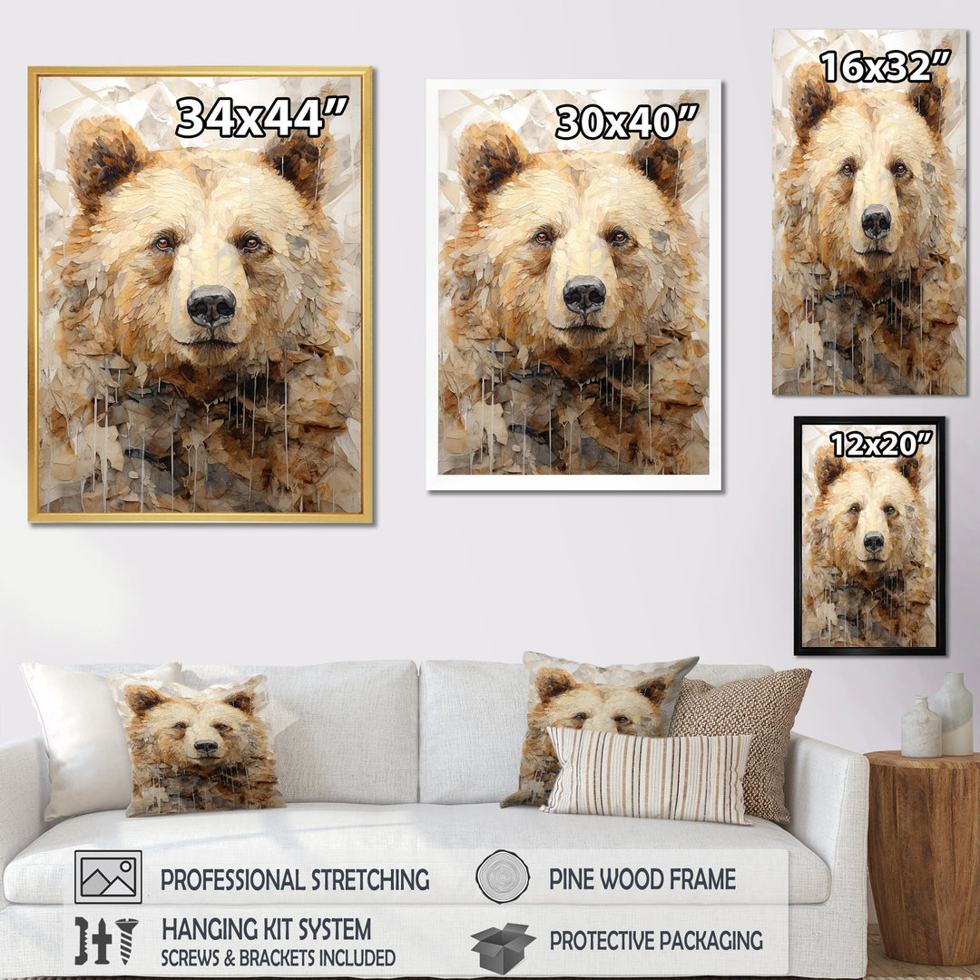 Minimalism Bear In Ice - Bear Wall Decor