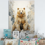 Minimalism Bear In Ice Art - Bear Wall Art Prints
