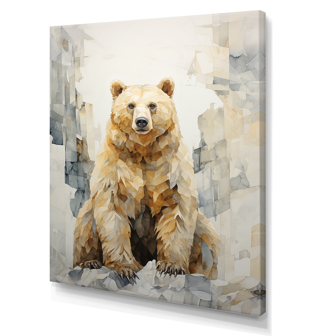Minimalism Bear In Ice Art - Bear Wall Art Prints