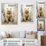 Minimalism Bear In Ice Art - Bear Wall Art Prints