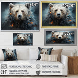 Minimalism Bear Black And White - Black Bear Wall Art