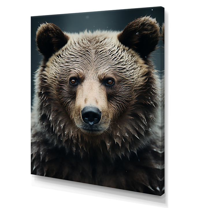 Minimalist Grizzly Bear Essence - Brown Bear Wall Art