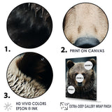 Minimalist Grizzly Bear Essence - Brown Bear Wall Art