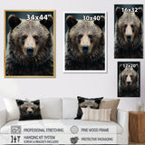 Minimalist Grizzly Bear Essence - Brown Bear Wall Art