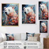 Pastel Polar Bear Serenity - Bear Framed Canvas Art