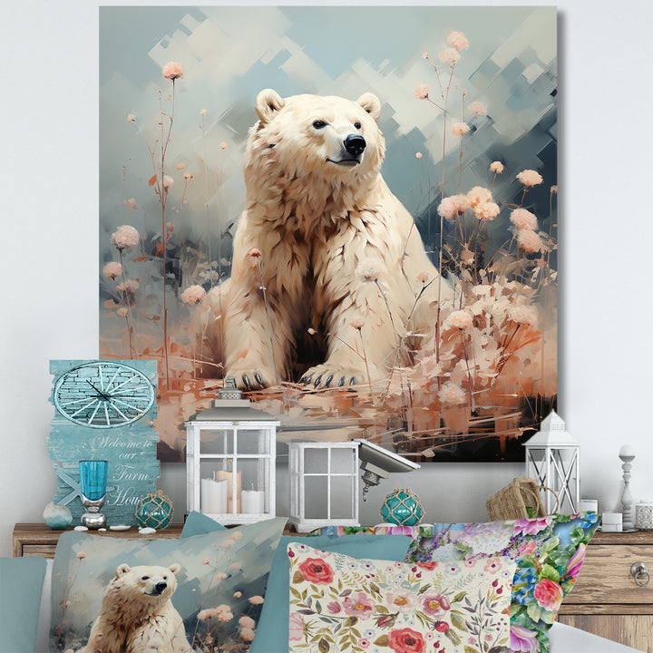 Polar Bear In Pastel Serenity - Bear Home Decor Art