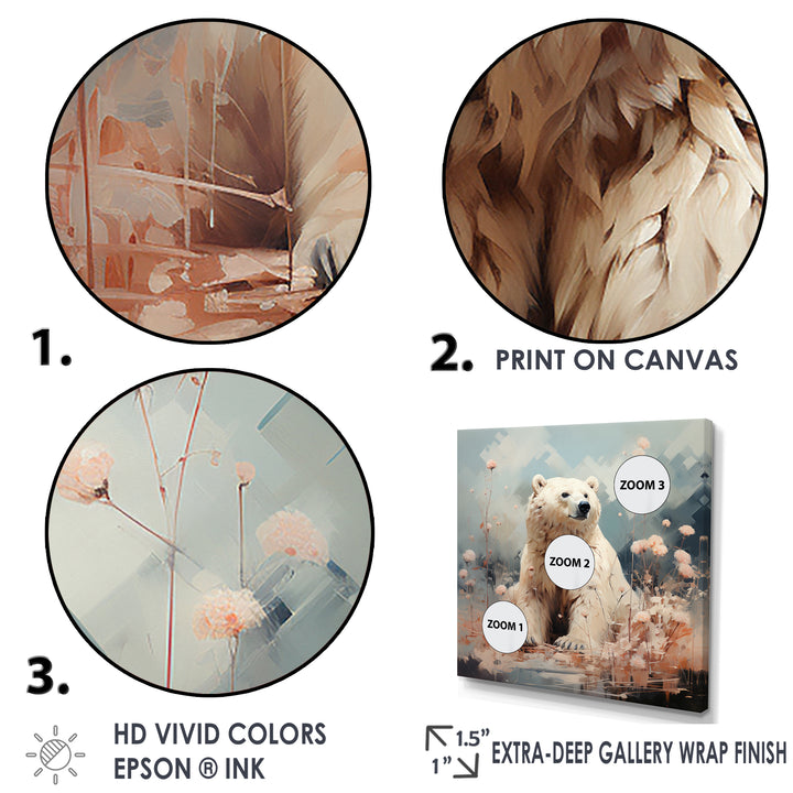 Polar Bear In Pastel Serenity - Bear Home Decor Art