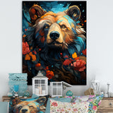 Pop Art Grizzly Bear Popularity - Bear Living Room Wall Art