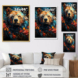 Pop Art Grizzly Bear Popularity - Bear Living Room Wall Art