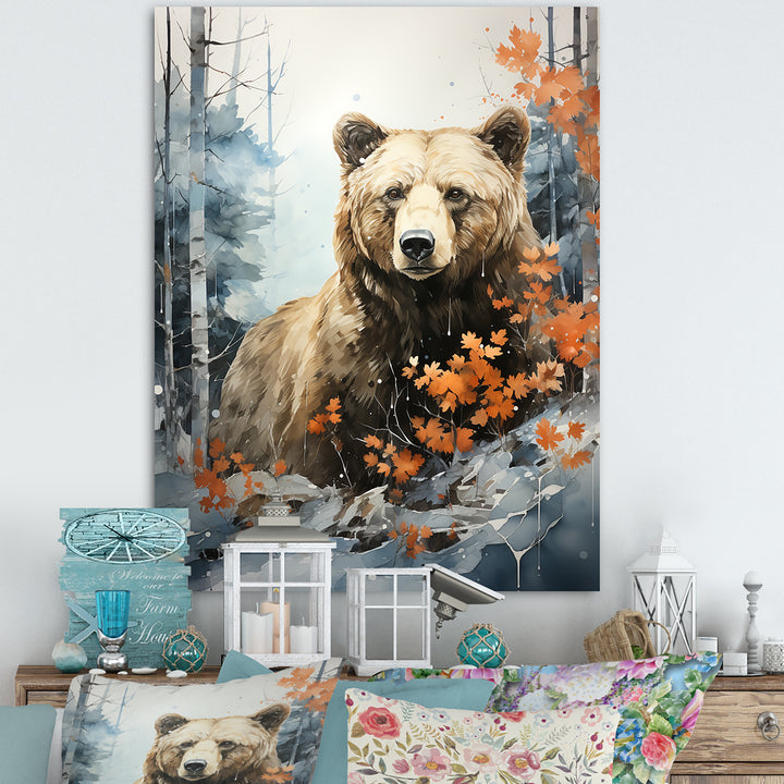 Surreal Grizzly Bear Dreamscape - Bear Canvas Wall Art