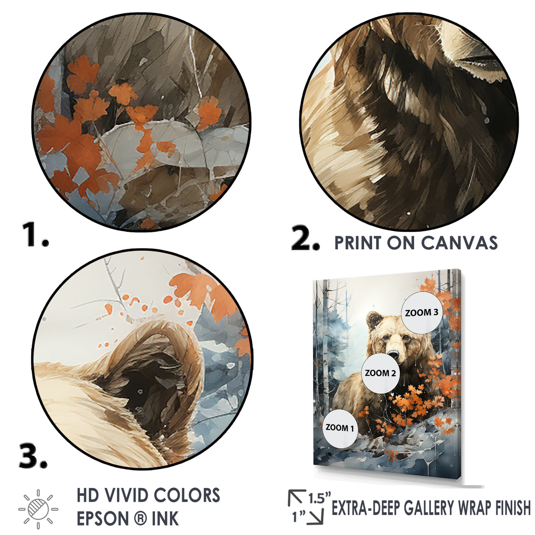 Surreal Grizzly Bear Dreamscape - Bear Canvas Wall Art