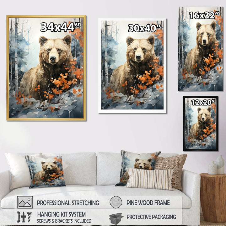 Surreal Grizzly Bear Dreamscape - Bear Canvas Wall Art