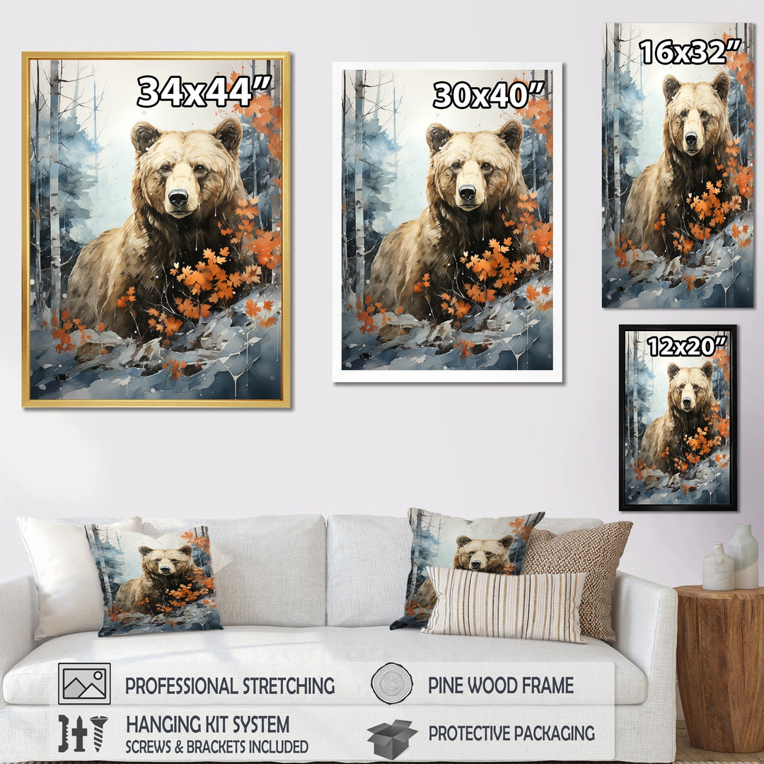 Surreal Grizzly Bear Dreamscape - Bear Canvas Wall Art