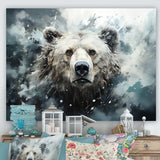 Surrealism Grizzly Bear In Dreamy Background - Bear Wall Decor