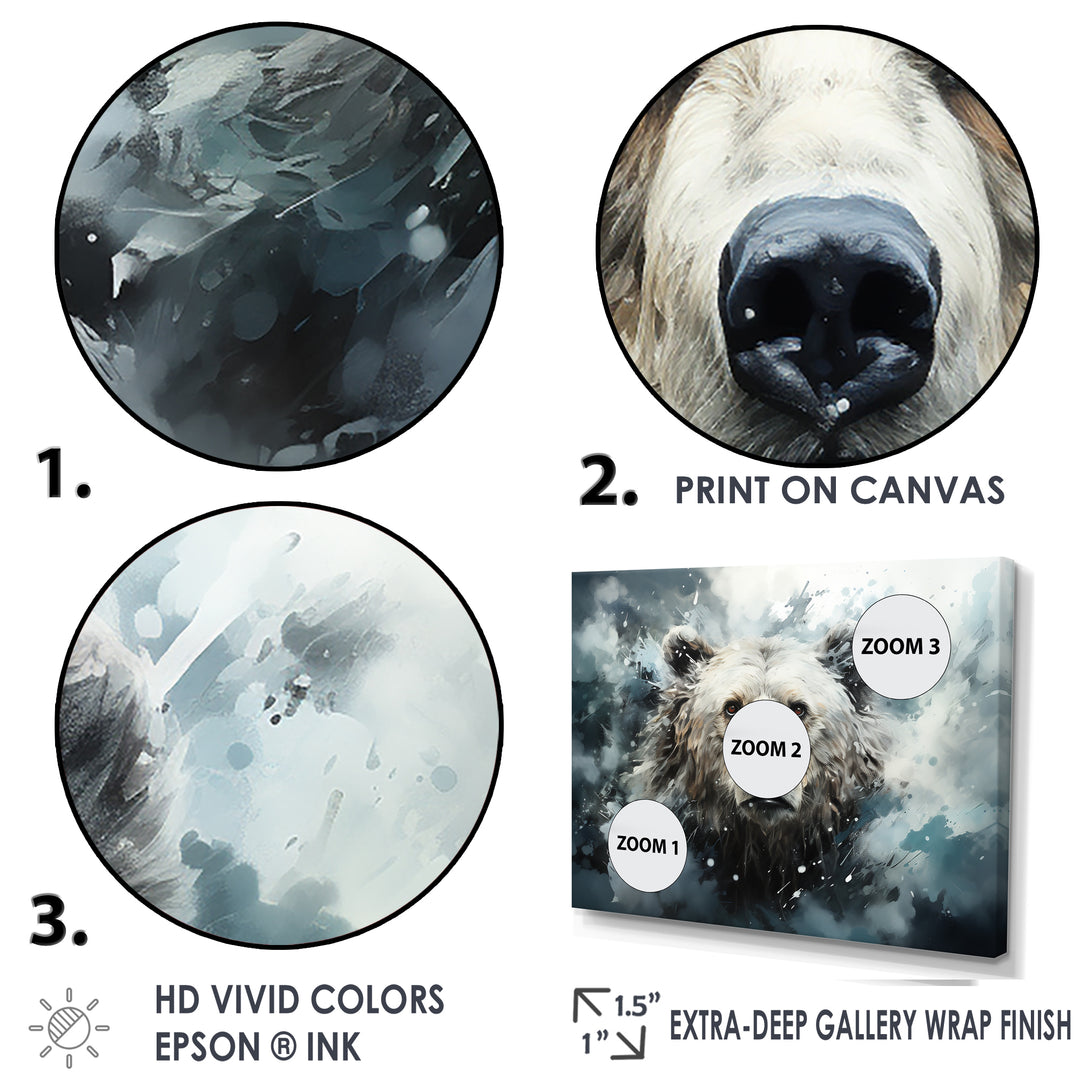 Surrealism Grizzly Bear In Dreamy Background - Bear Wall Decor
