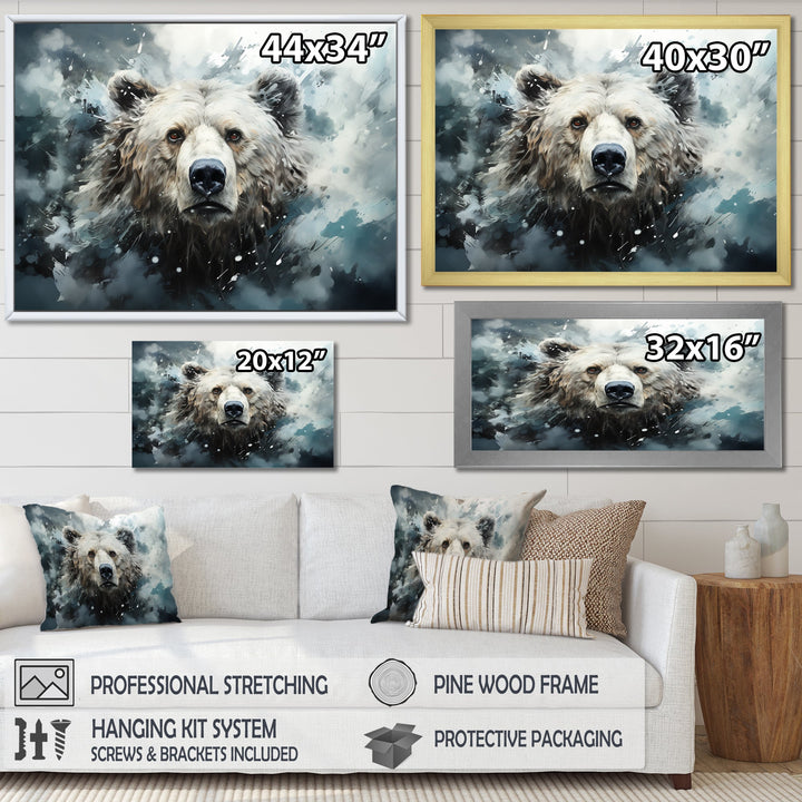 Surrealism Grizzly Bear In Dreamy Background - Bear Wall Decor