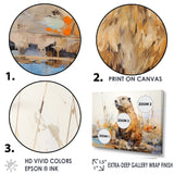 Minimalism Brown Beaver - Beaver Framed Canvas Art