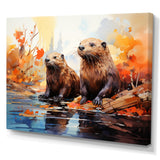 Portrait Of Beavers Habitat - Beaver Living Room Wall Art