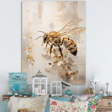 Minimalism Buzzing Bee - Bee Canvas Wall Art