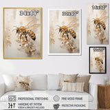 Minimalism Buzzing Bee - Bee Canvas Wall Art