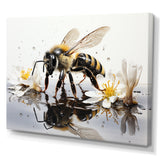 Minimalism Bee Reflection On Water - Bee Wall Decor