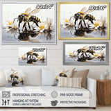 Minimalism Bee Reflection On Water - Bee Wall Decor