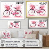 Candy Cruise Pink Bicycle - Bicycle Canvas Wall Art