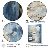 Indigo Intrigue White Tree - Bicycle Canvas Wall Art
