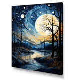 Indigo Intrigue Water Stream - Bicycle Canvas Wall Art