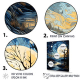 Indigo Intrigue Water Stream - Bicycle Canvas Wall Art