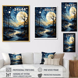 Indigo Intrigue Water Stream - Bicycle Canvas Wall Art