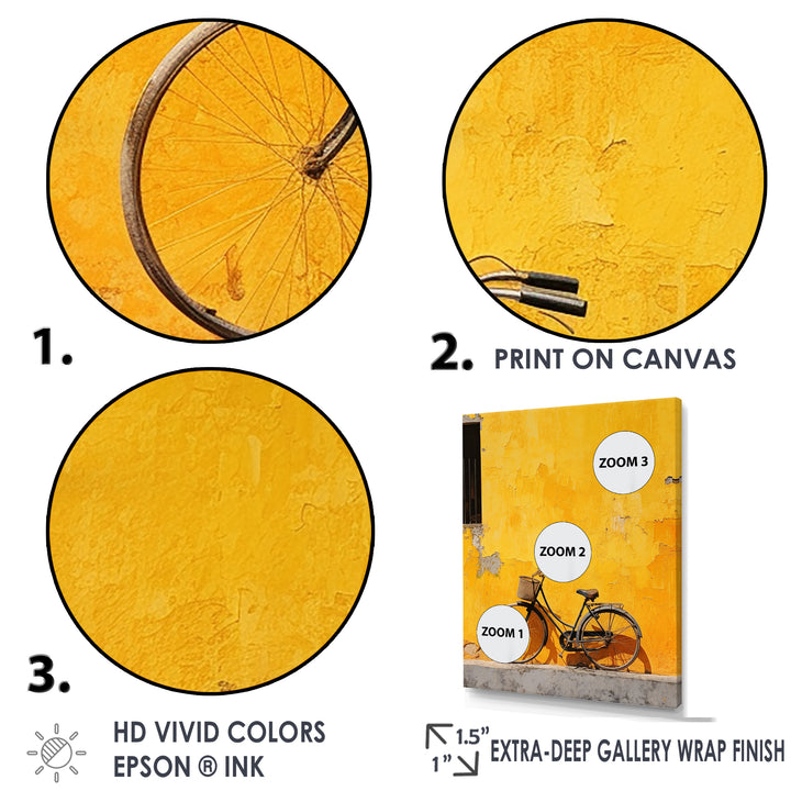Lemon Leisure Bicycle - Bicycle Canvas Wall Art