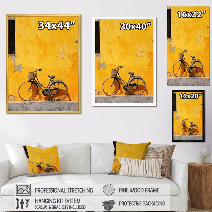 Lemon Leisure Bicycle - Bicycle Canvas Wall Art